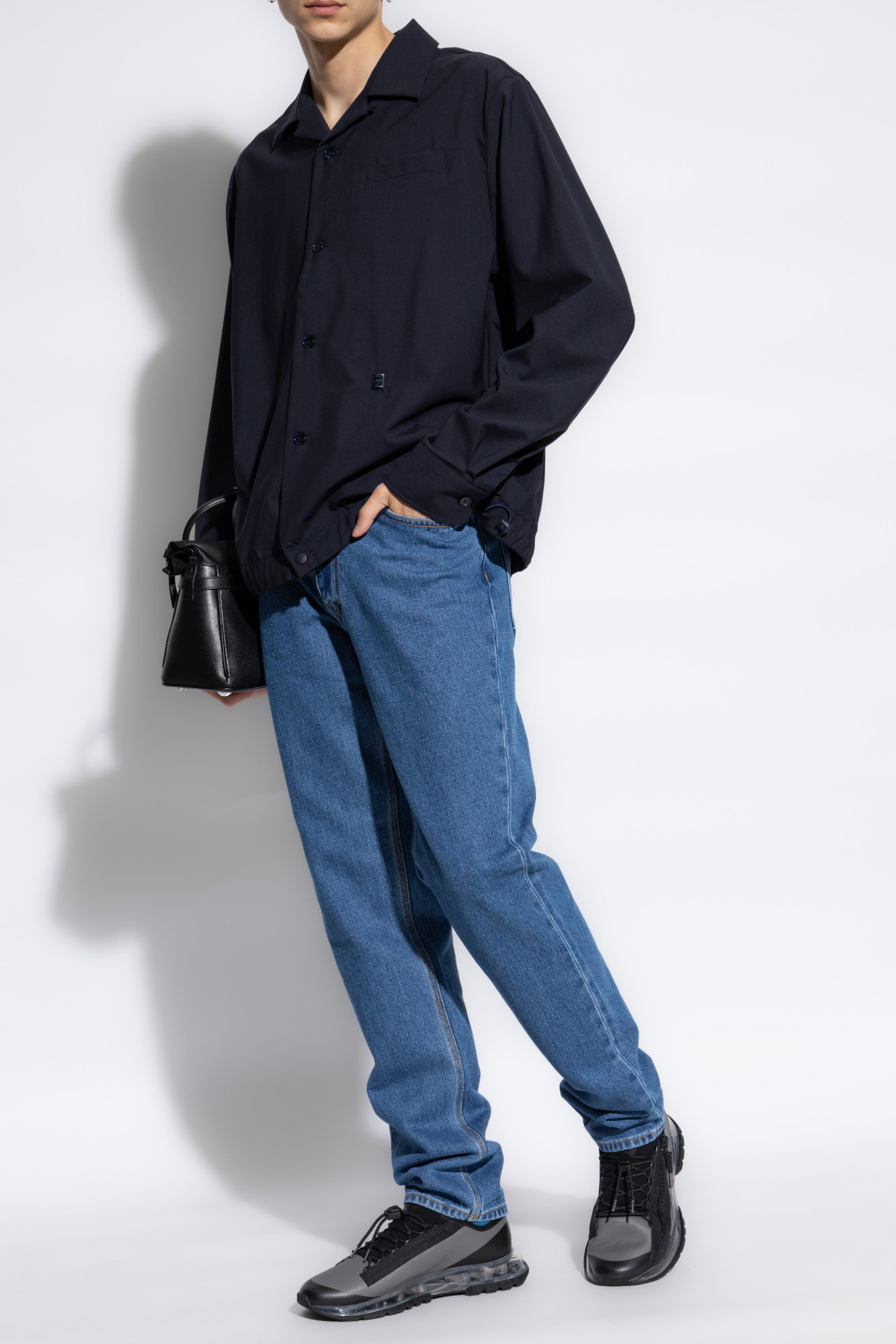 Shirt With Pocket, Men's, Navy Blue
