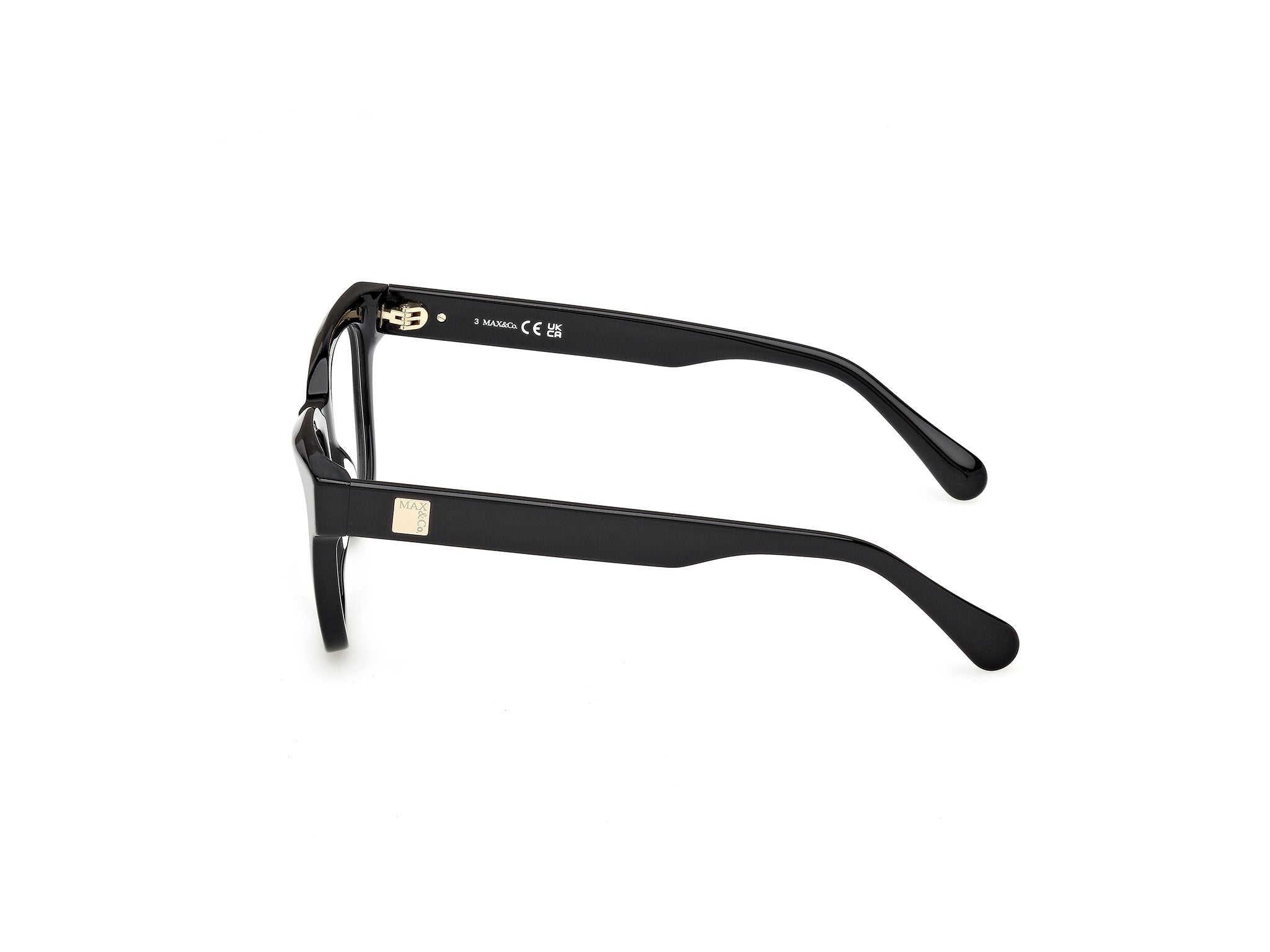 MAX&Co Mujer MAX&Co MO5187 001 Monturas ópticas Acetato Negro Cuadrada Norma
