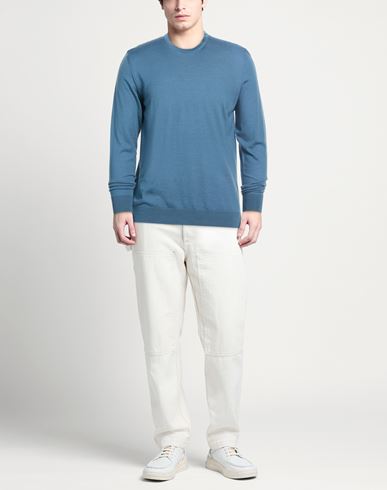 Garments Man Sweater Slate blue Size 44 Merino Wool