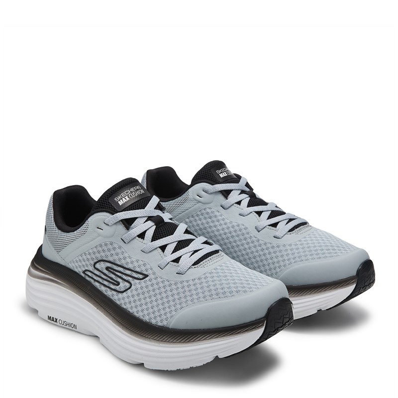 Men's Max Cushioning Endeavour Running Shoes (Light Grey/Black)