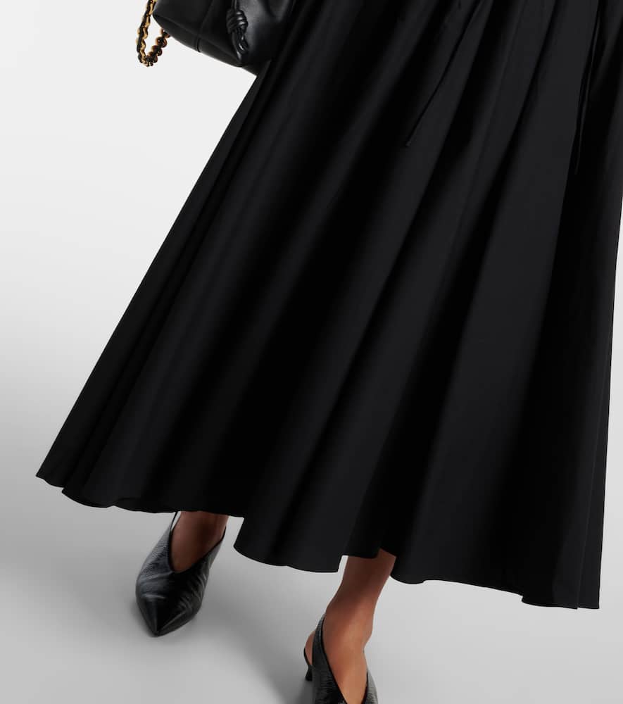 Ceres gathered cotton midi dress