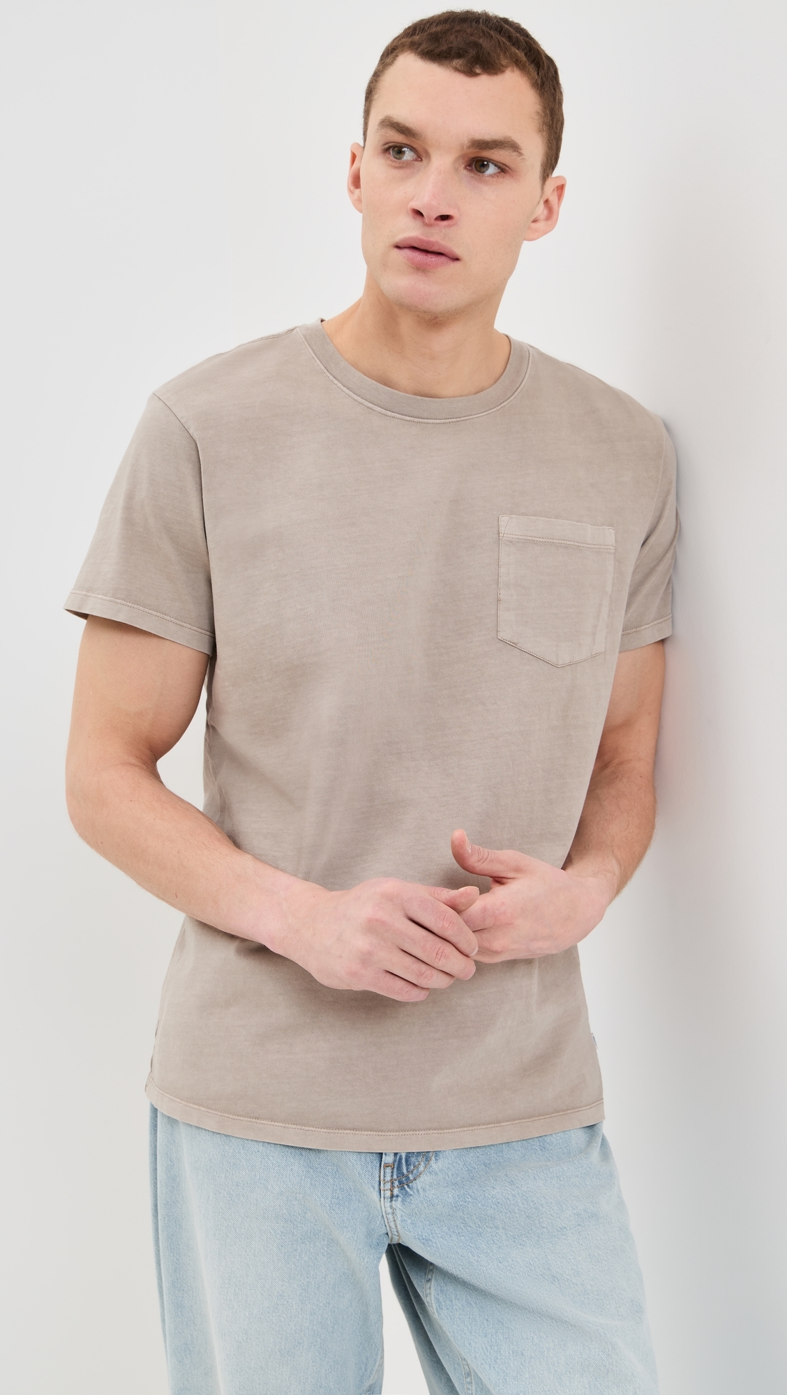 Base Tee Vinage Khaki Pigment Dye