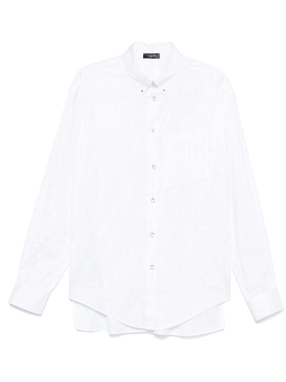 Pinstripe poplin shirt - White