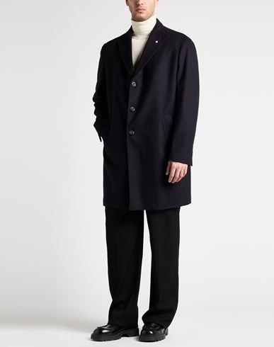 L. b.m. 1911 Man Coat Midnight blue Size 42 Virgin Wool, Cashmere