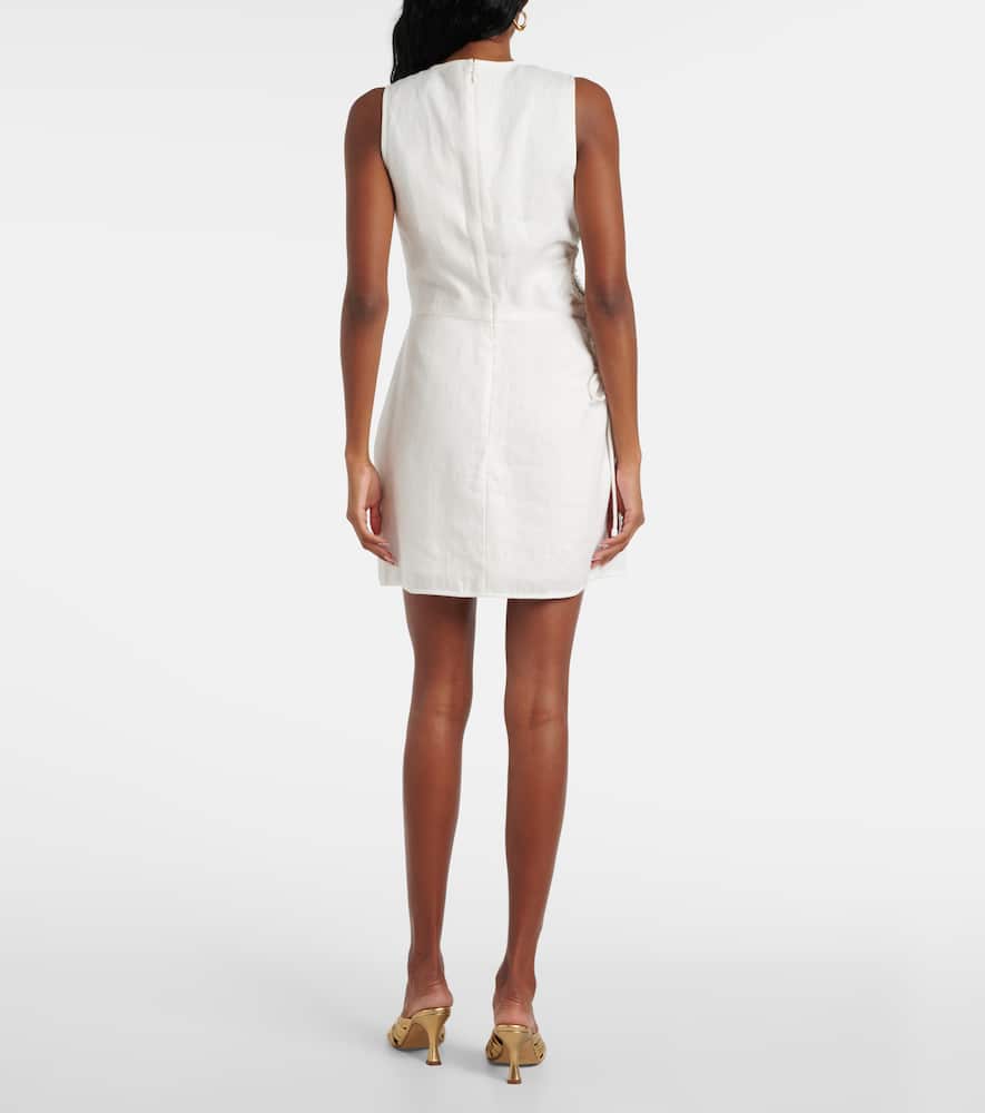 D'Orsay linen minidress