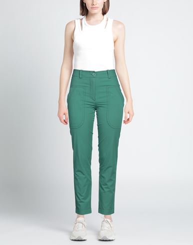 Woman Pants Emerald green Size M Cotton