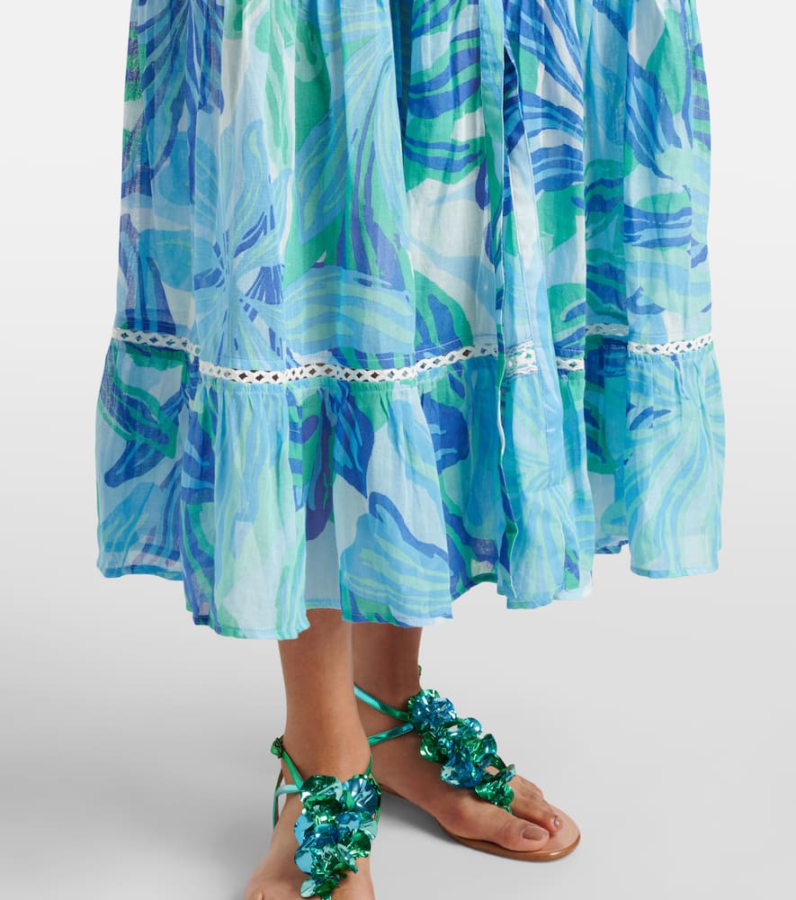 Kora printed cotton gauze maxi dress