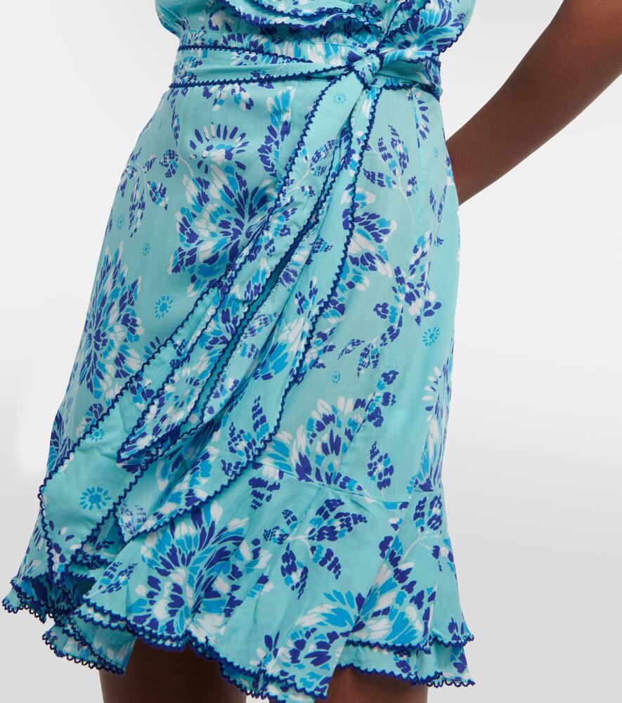 Poupette St Barth Aude printed wrap minidress