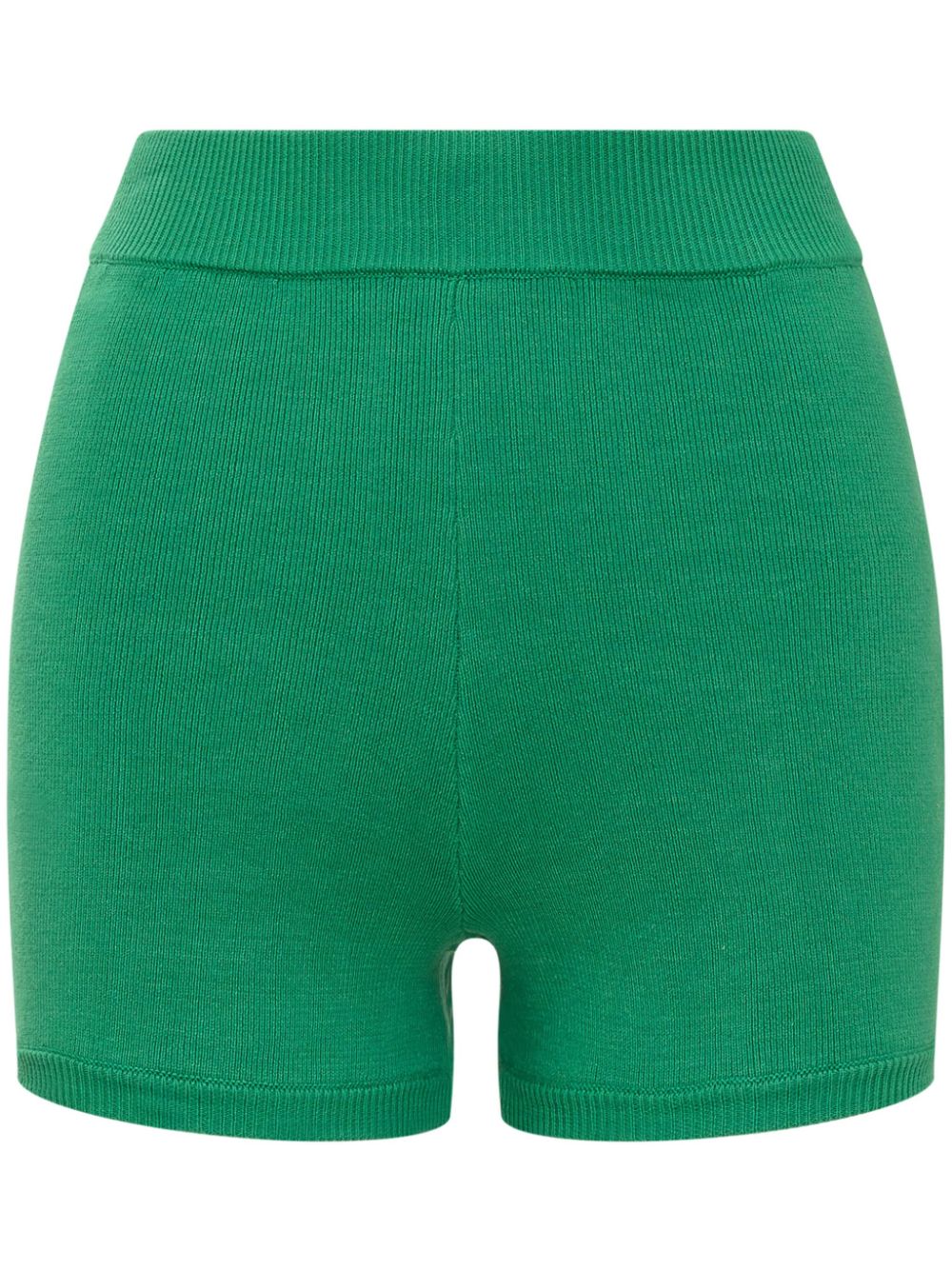 Fine-ribbed shorts - Brown