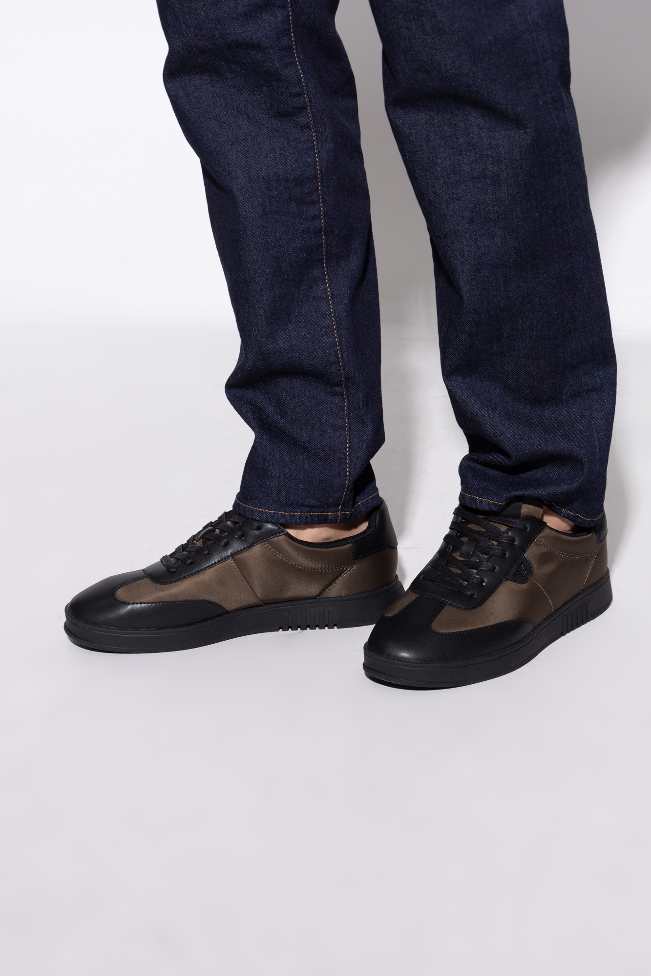 Sports Shoes With Logo, Men's, Brown