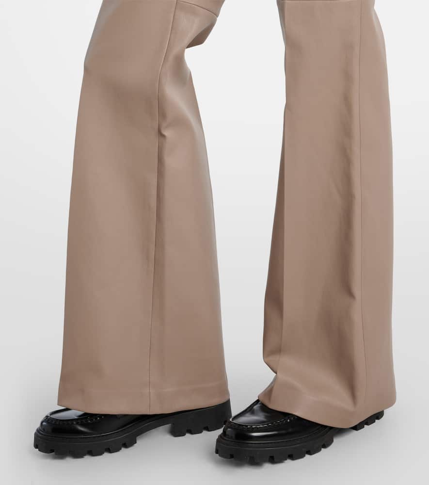 Tafira leather flared pants