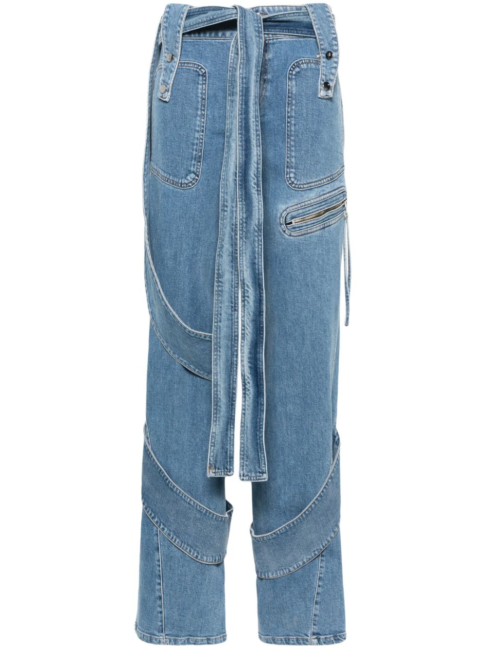 Low-rise straight-leg jeans - Blue