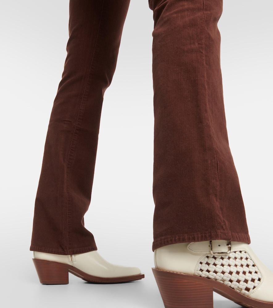 Mid-rise flared jeans