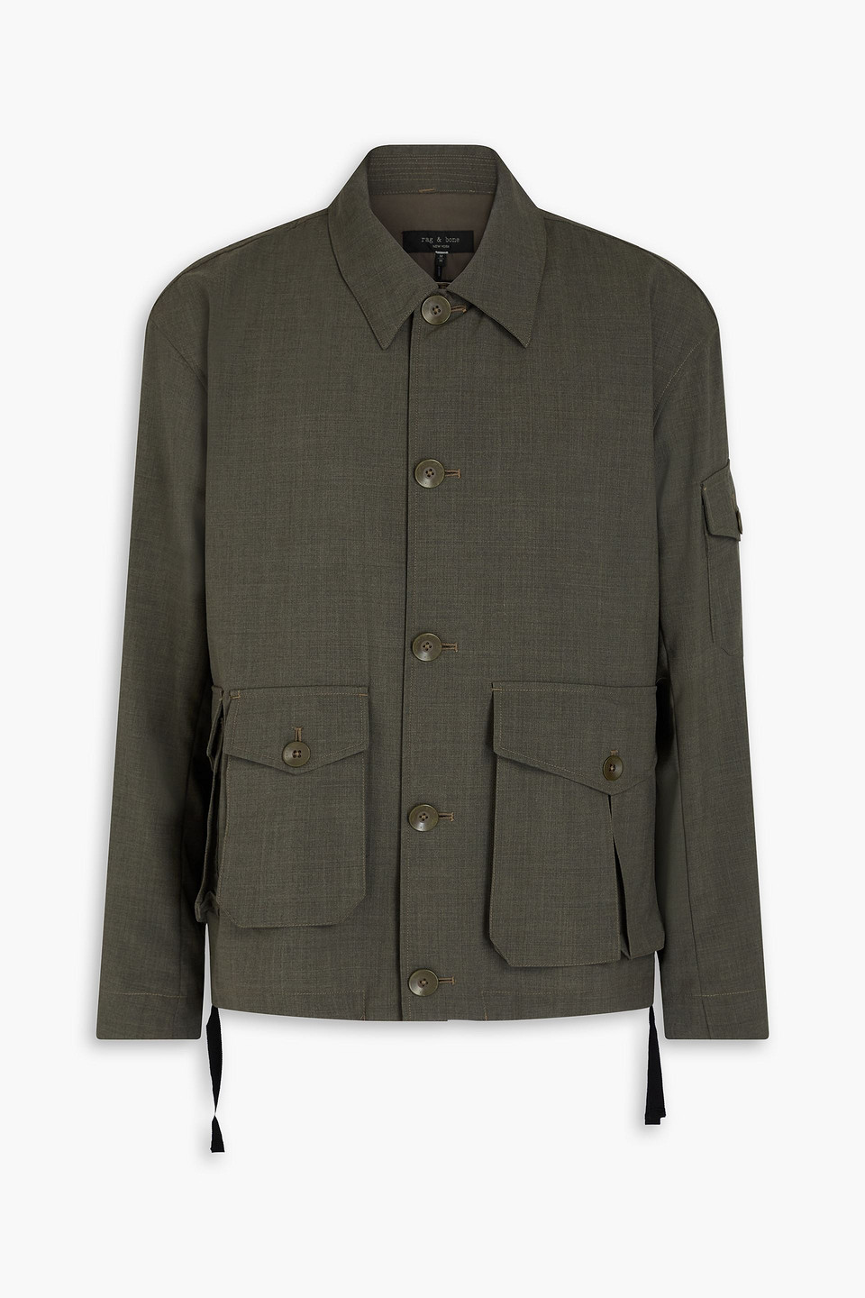 Cade wool-blend overshirt