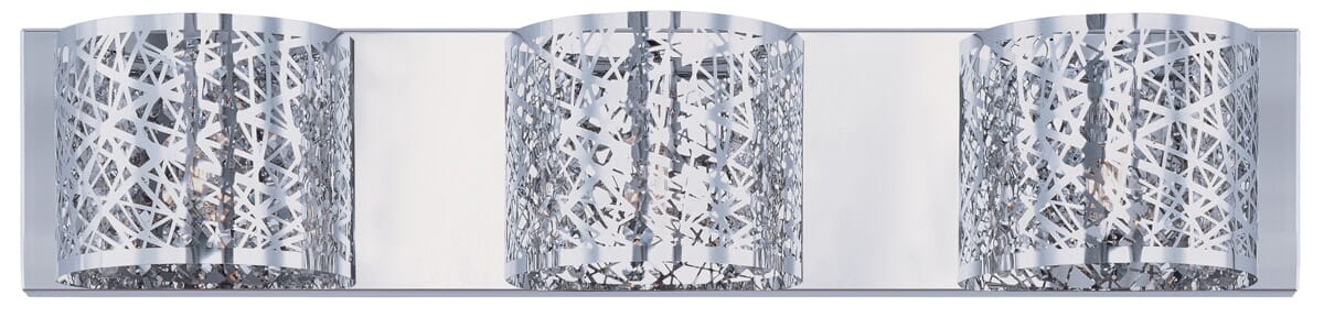 Inca 3-Light Bathroom Vanity Light, Polished Chrome