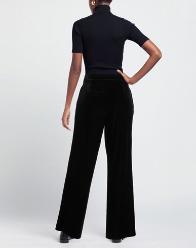 Woman Pants Black Size 12 Polyester, Elastane