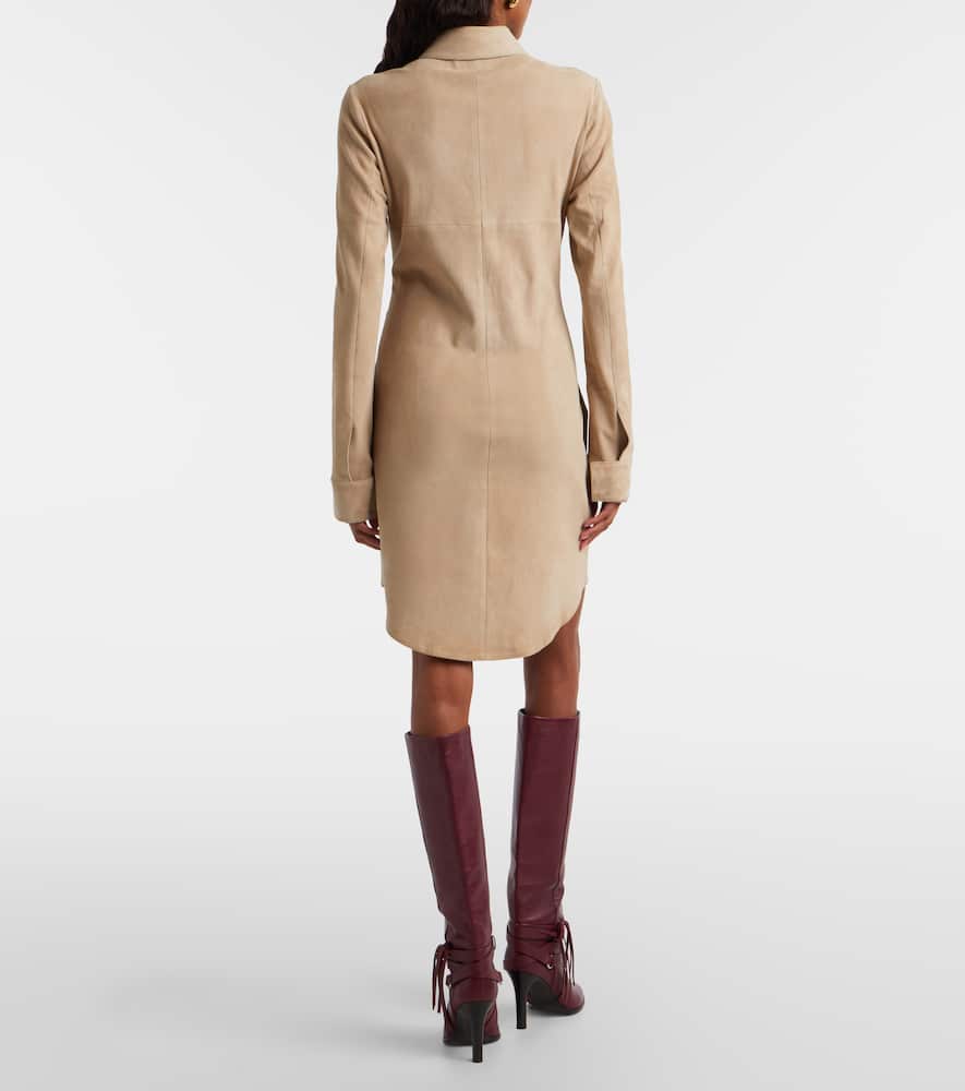 Geraldine suede shirt dress