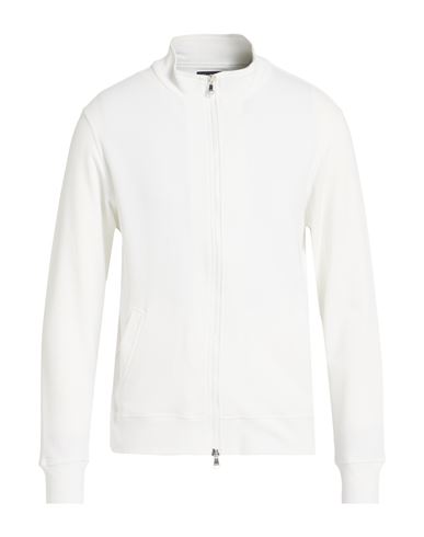 Man Sweatshirt White Size 40 Cotton, Polyamide