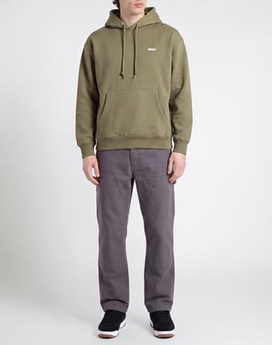 Man Sweatshirt Military green Size S Cotton, Polyester