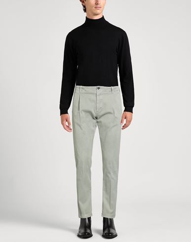 Man Pants Sage green Size 32 Cotton, Elastane