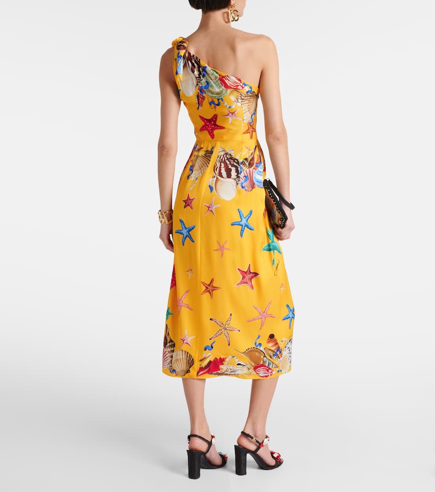 Capri printed silk-blend midi dress