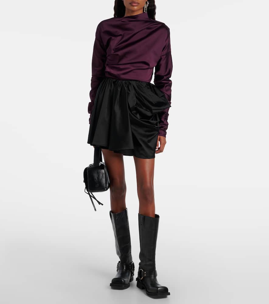 Draped miniskirt