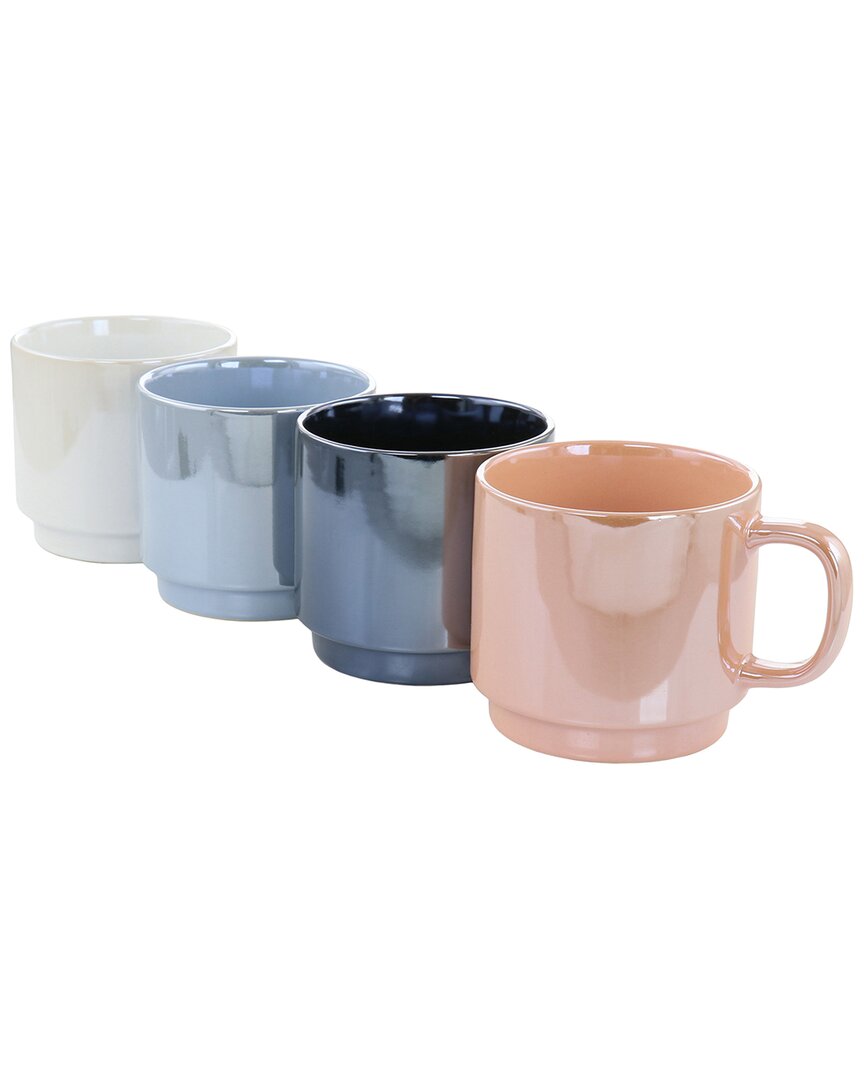 Cafe Celestial 4pc Pearlized Mug Set