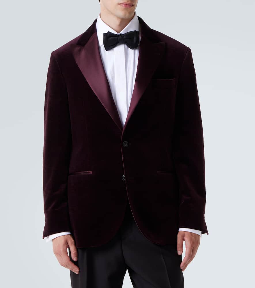 Cotton velvet blazer