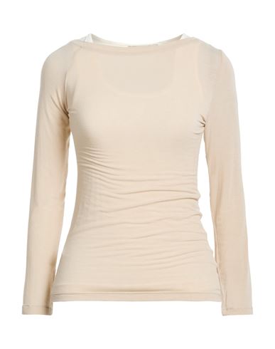 Woman Top Beige Size S Viscose, Polyamide, Elastane, Cashmere