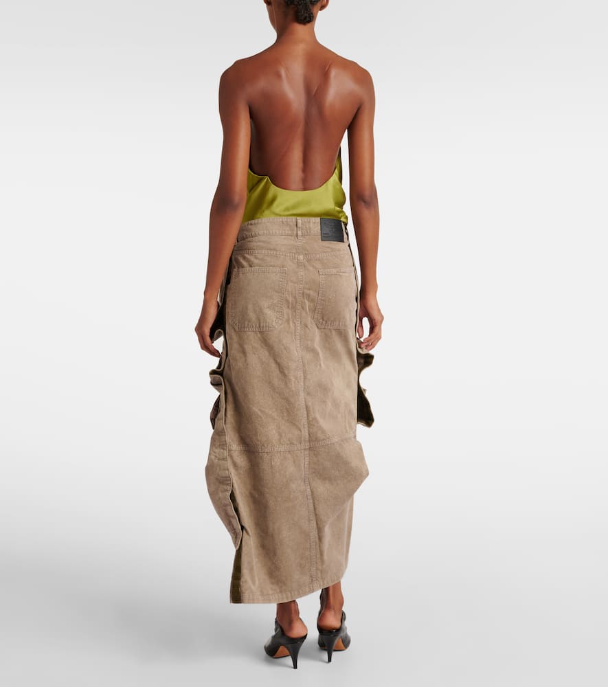 Velcro cotton cargo skirt