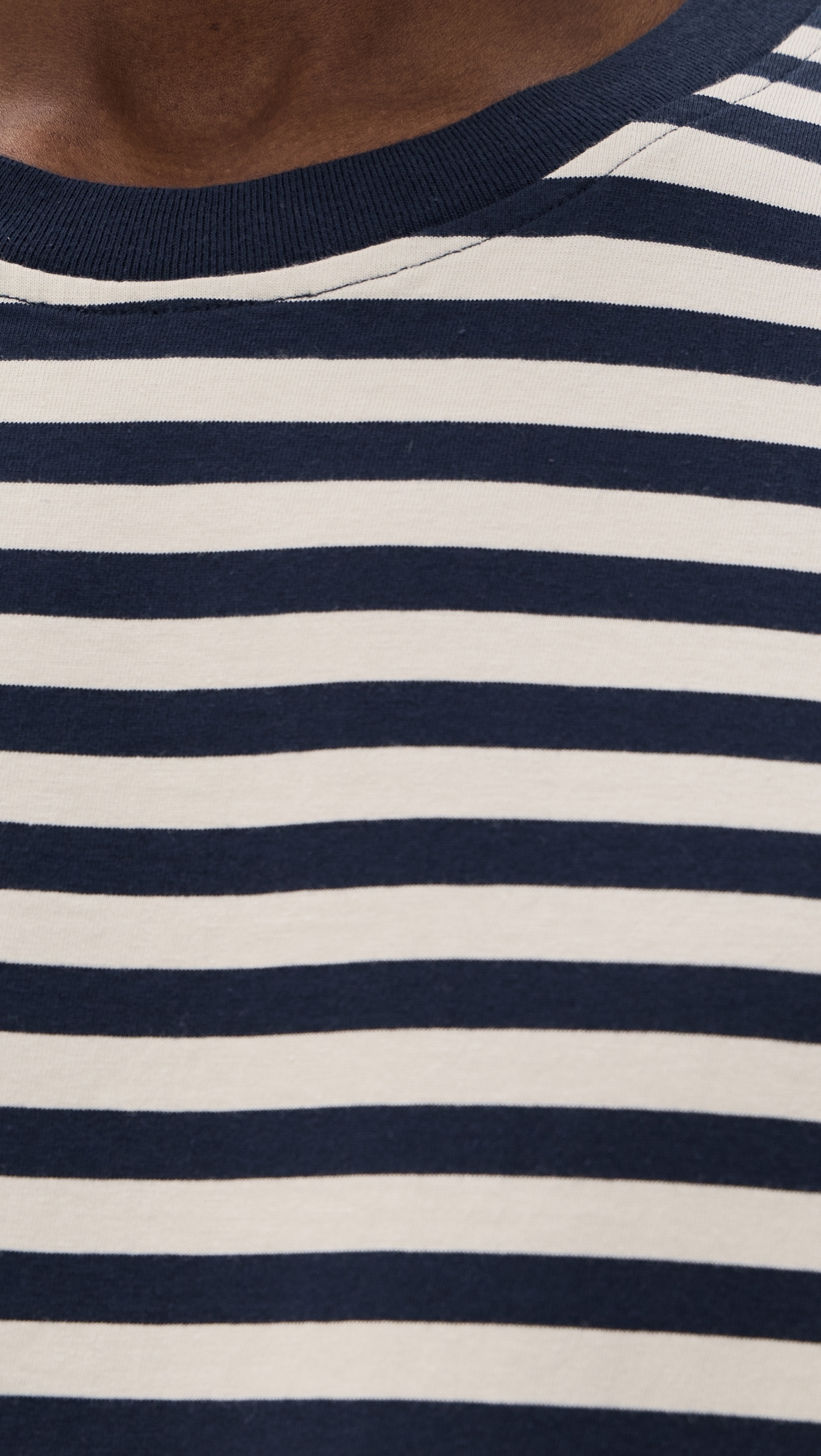 Breton Stripe Short Sleeved T-Shirt Navy/Sand