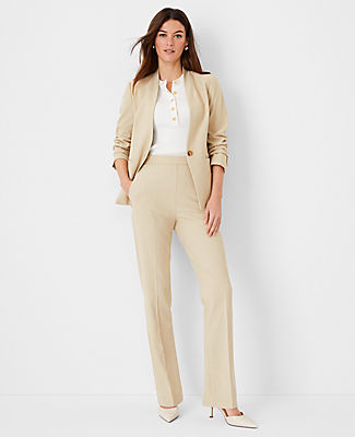 Ann Taylor The Tall Side Zip Straight Pant in Bi-Stretch