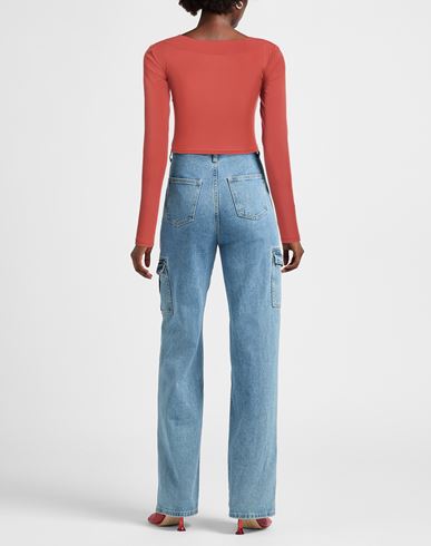 Woman Top Rust Size S Polyamide, Elastane