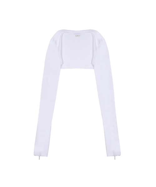 HIPPIE SIDE ZIPPER BOLERO WHITE