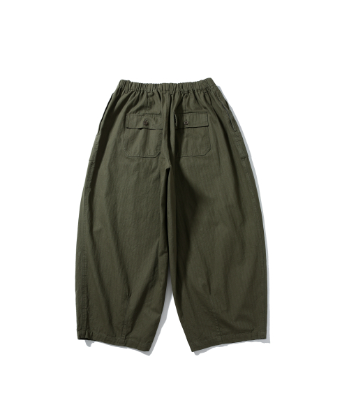 Herringbone Fatigue Balloon Pants