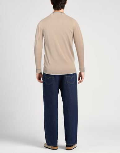 Alpha Studio Man Sweater Sand Size 36 Linen, Cotton