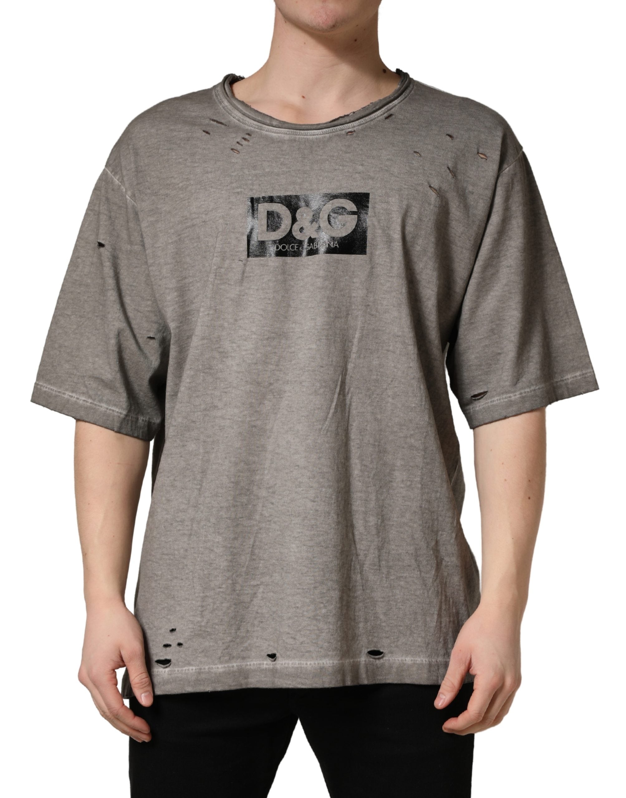 Logo-Print Cotton T-Shirt — Gray