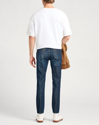 Man Jeans Blue Size 28 Cotton, Elastane