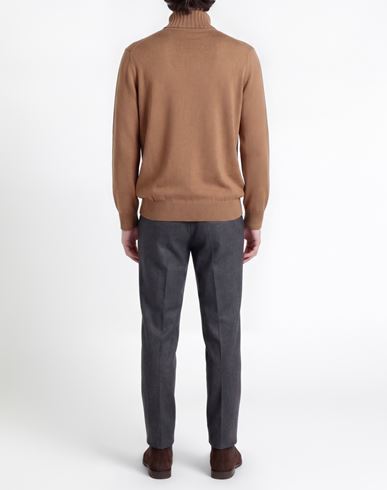Athleisure Man Turtleneck Light brown Size 40 Virgin Wool
