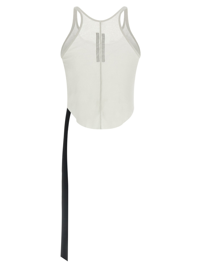 White Row Edge Ribbon Tank Top
