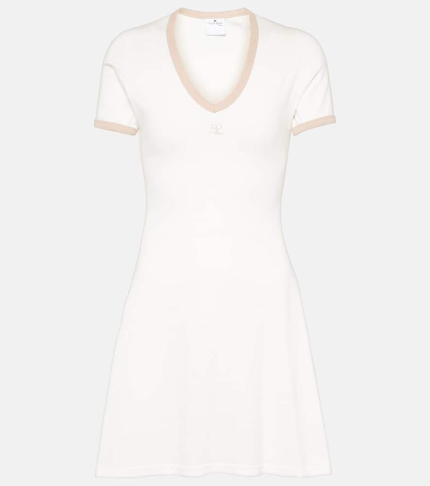 Courrèges Logo cotton minidress