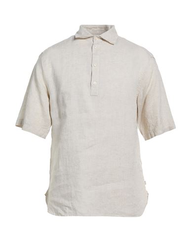 Man Shirt Beige Size M Linen