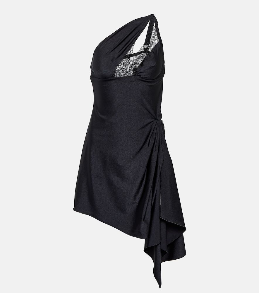 One-shoulder cutout minidress