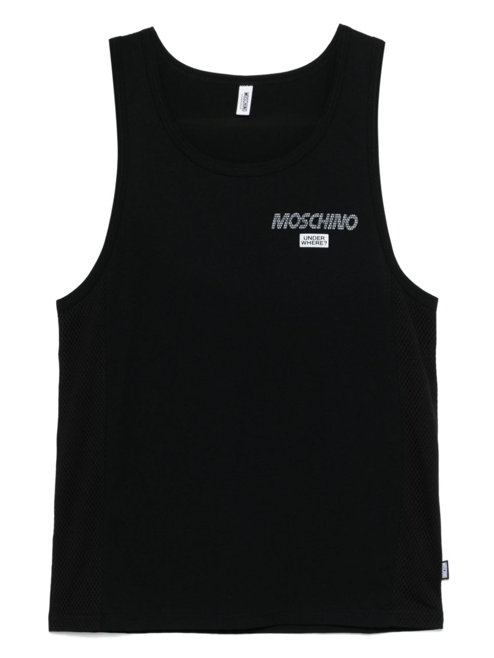 Logo-appliqué tank top - Black
