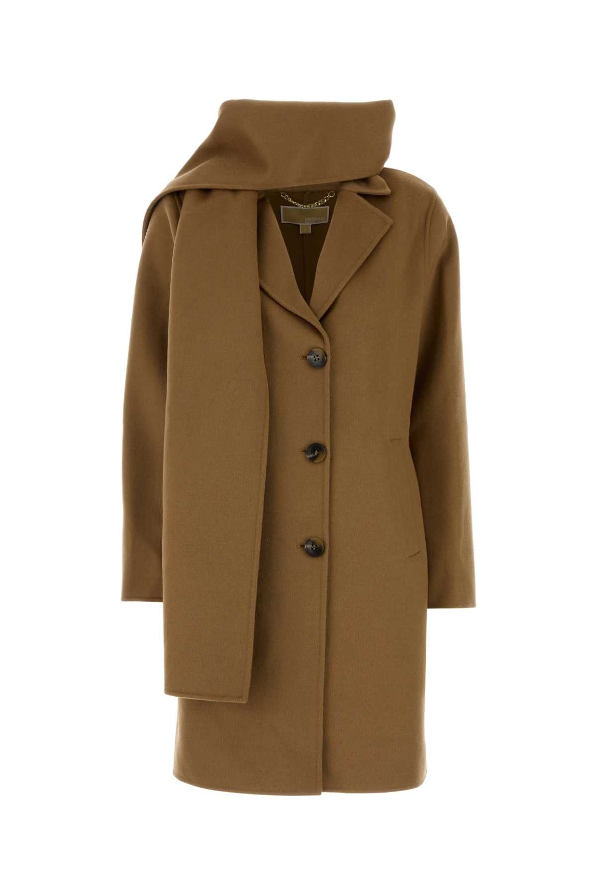 Scarf Coat — Camel