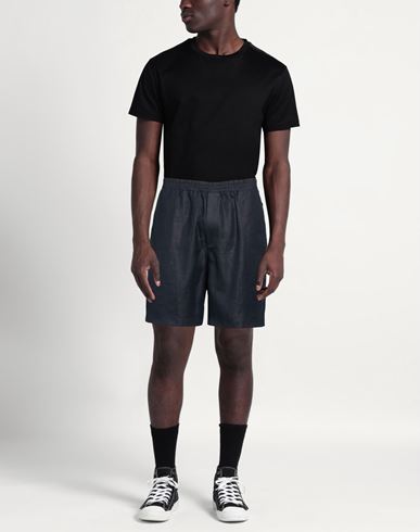 Man Shorts & Bermuda Shorts Midnight blue Size L Linen