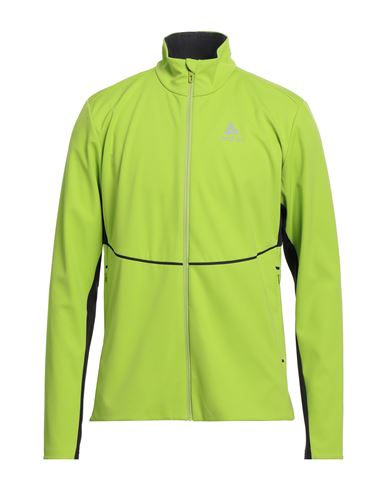 Man Jacket Lime green Size L Polyester, Polyurethane