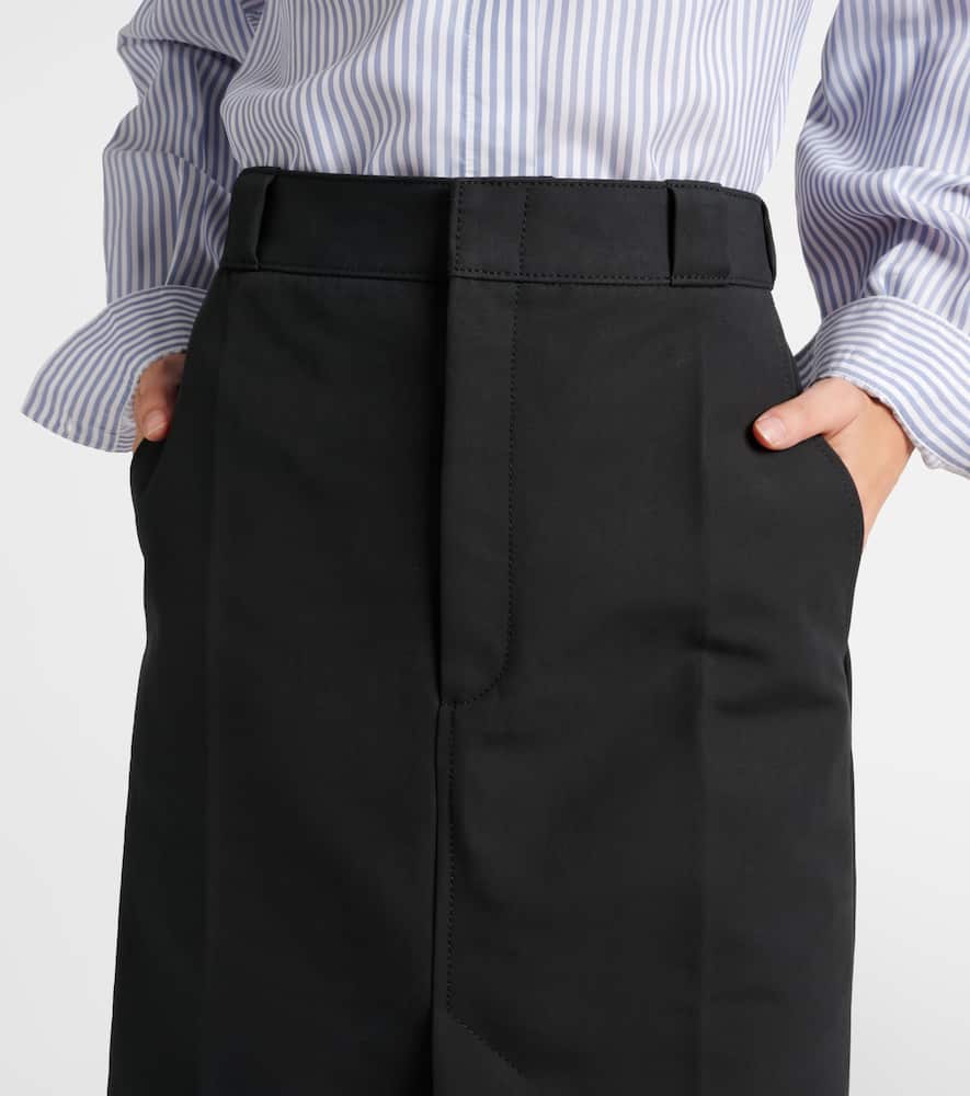 Cotton midi skirt