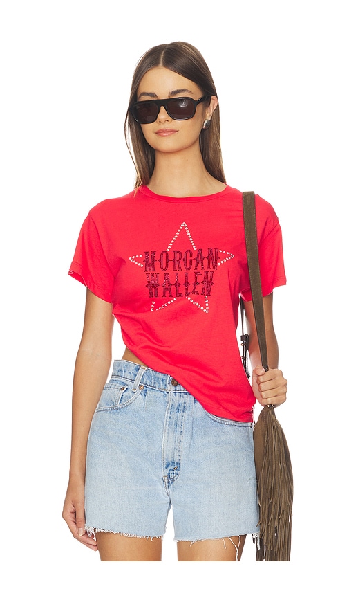 Daydreamer camiseta morgan wallen rhinestone star solo tee en color coral XS también en S, M