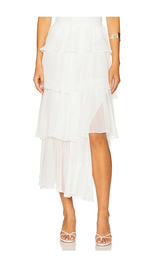 Bardot Adelene Frill Midi Skirt in Ivory.  6 also in 10, 12, 2